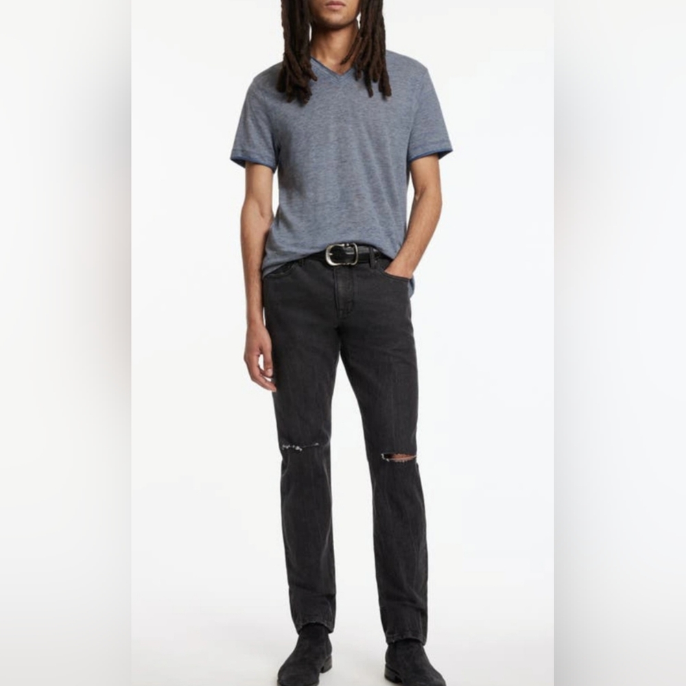 John Varvatos NWT!  Powder Blue V-neck T-shirt - sz. S